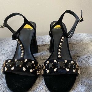Never worn embellished heels
